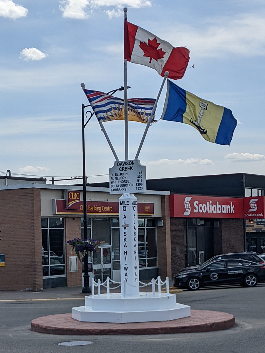 Dawson Creek “Mile 0” of the Alaska Highway